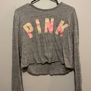 Pink long sleeve with an open back